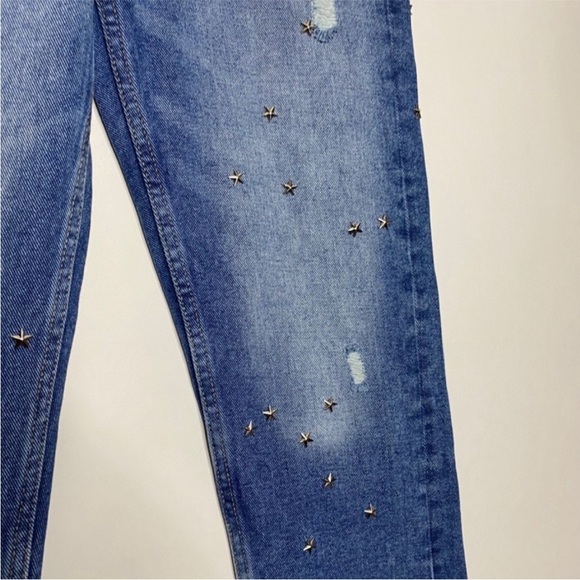 Zara Star Studded Jeans 2 NWT Blue - Picture 11 of 15
